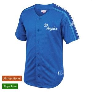 New Mitchell & Ness Los Angeles Lakers Winning Team Button Front Jersey Sz XLT